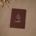 Yoga hand embroidered fabric cover handmade paper journal