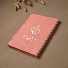 Yoga hand embroidered fabric cover handmade paper journal