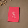 Yoga hand embroidered fabric cover handmade paper journal