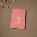 Yoga hand embroidered fabric cover handmade paper journal