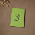 Yoga hand embroidered fabric cover handmade paper journal