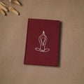 Yoga hand embroidered fabric cover handmade paper journal