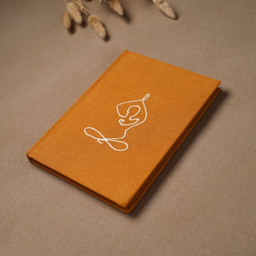 Yoga hand embroidered fabric cover handmade paper journal