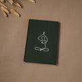 Yoga hand embroidered fabric cover handmade paper journal