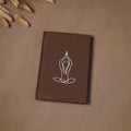 Yoga hand embroidered fabric cover handmade paper journal