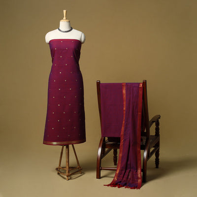 Zari buti jacquard cotton 3pc unstitched dress material 176