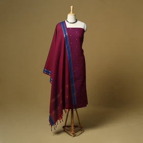 Zari buti jacquard cotton 3pc unstitched dress material 177