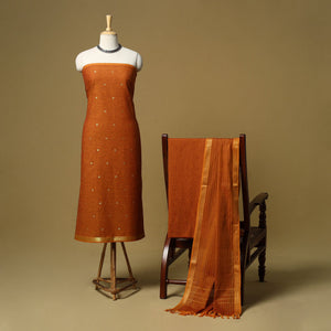 Zari buti jacquard cotton 3pc unstitched dress material 179