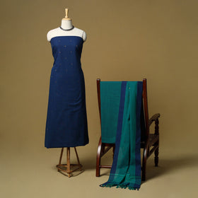 Zari buti jacquard cotton 3pc unstitched dress material 180