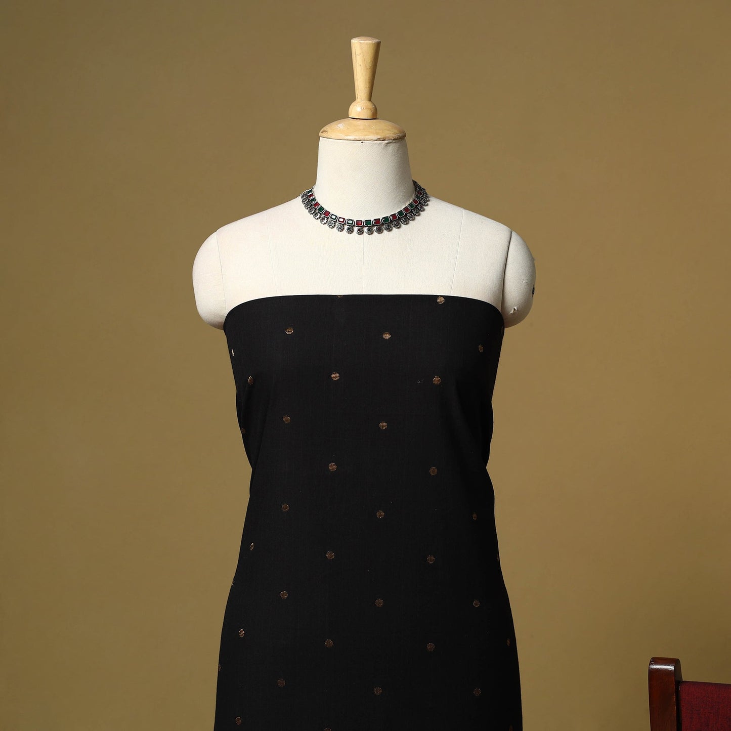 Zari buti jacquard cotton 3pc unstitched dress material 184