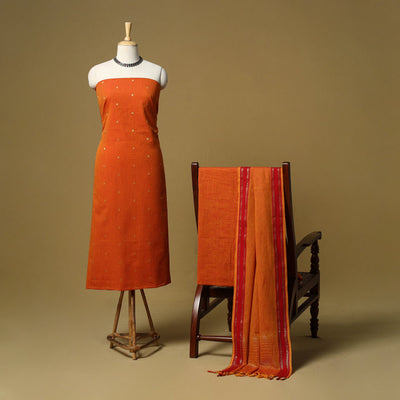 Zari buti jacquard cotton 3pc unstitched dress material 185