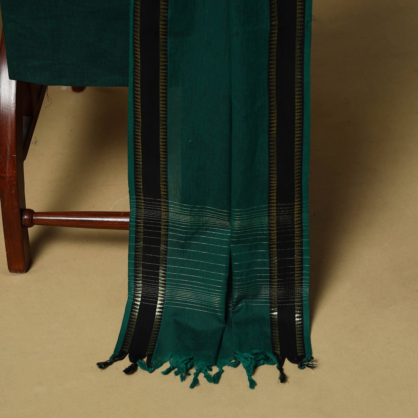 Zari buti jacquard cotton 3pc unstitched dress material 186