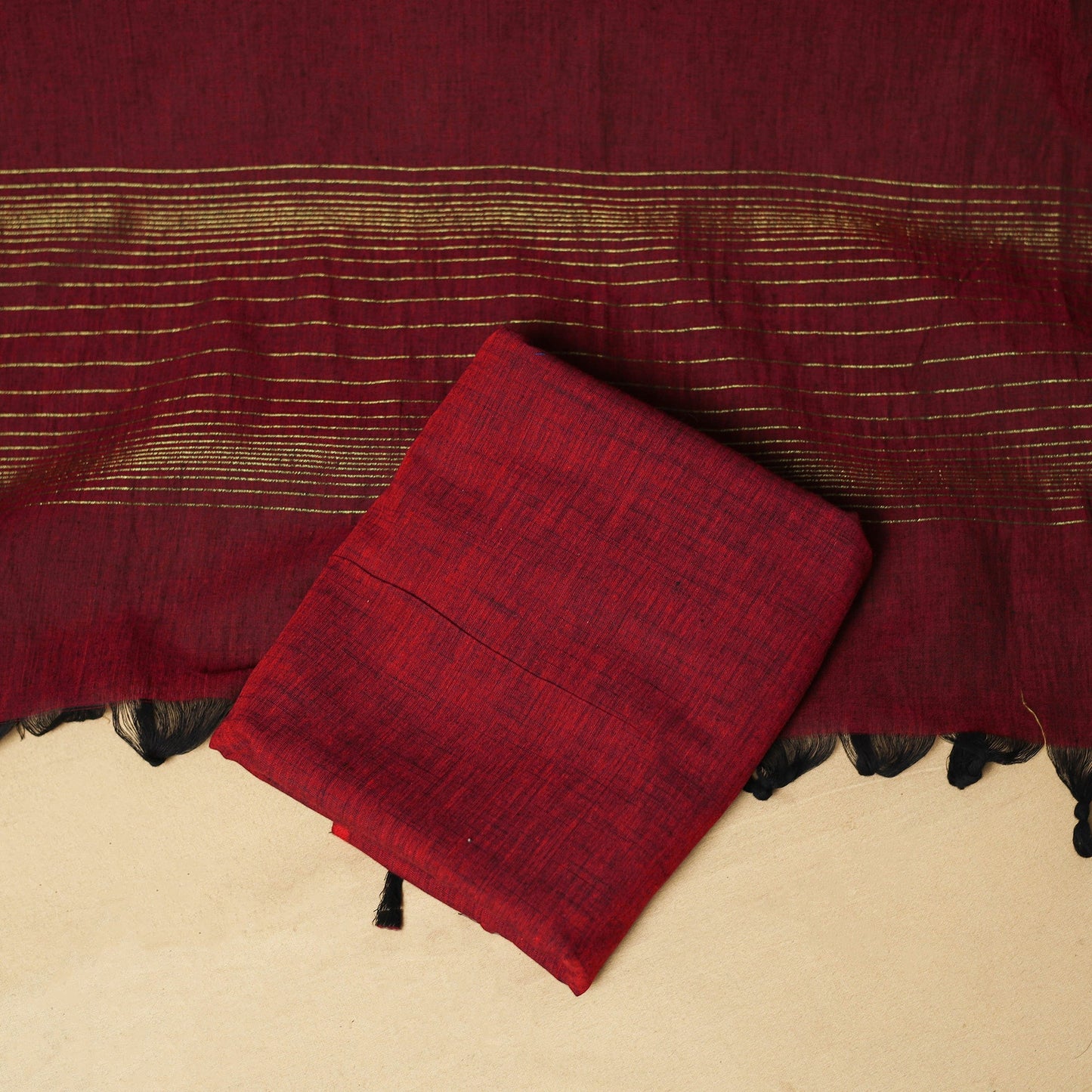 Zari buti jacquard cotton 3pc unstitched dress material 187