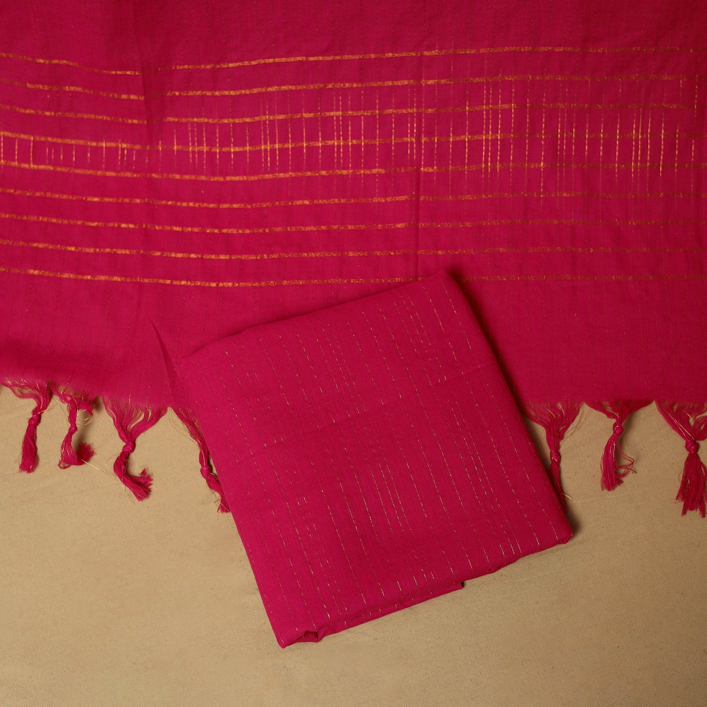 Zari buti jacquard cotton 3pc unstitched dress material 191