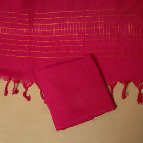 Zari buti jacquard cotton 3pc unstitched dress material 191