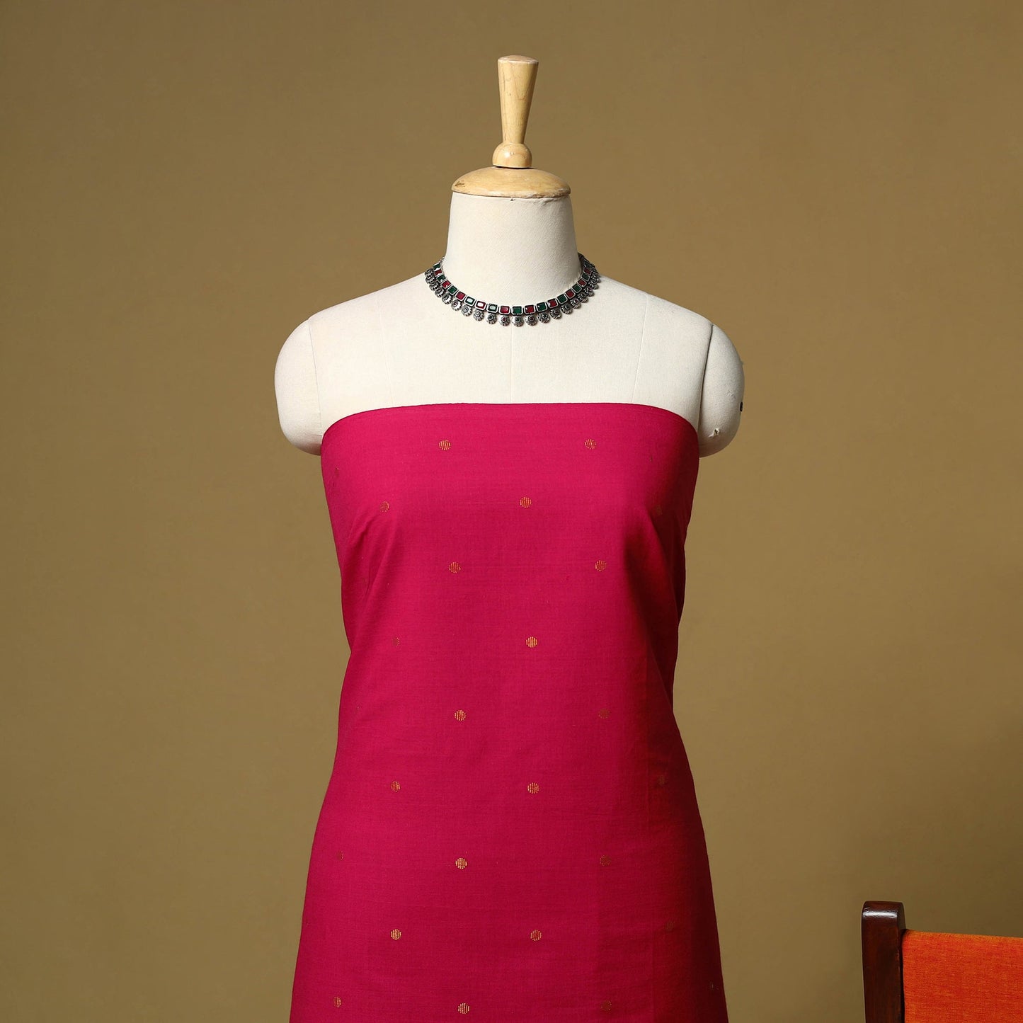 Zari buti jacquard cotton 3pc unstitched dress material 192