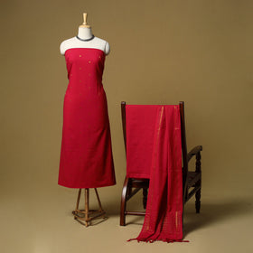 Zari buti jacquard cotton 3pc unstitched dress material 193