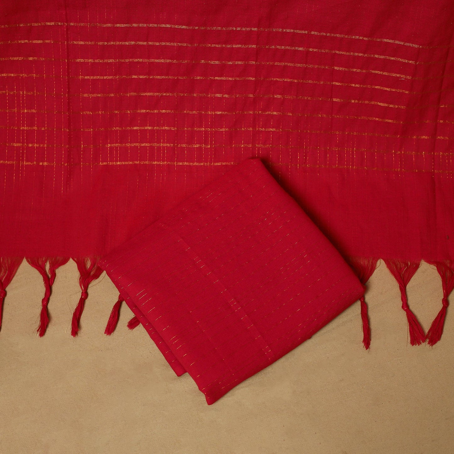 Zari buti jacquard cotton 3pc unstitched dress material 193