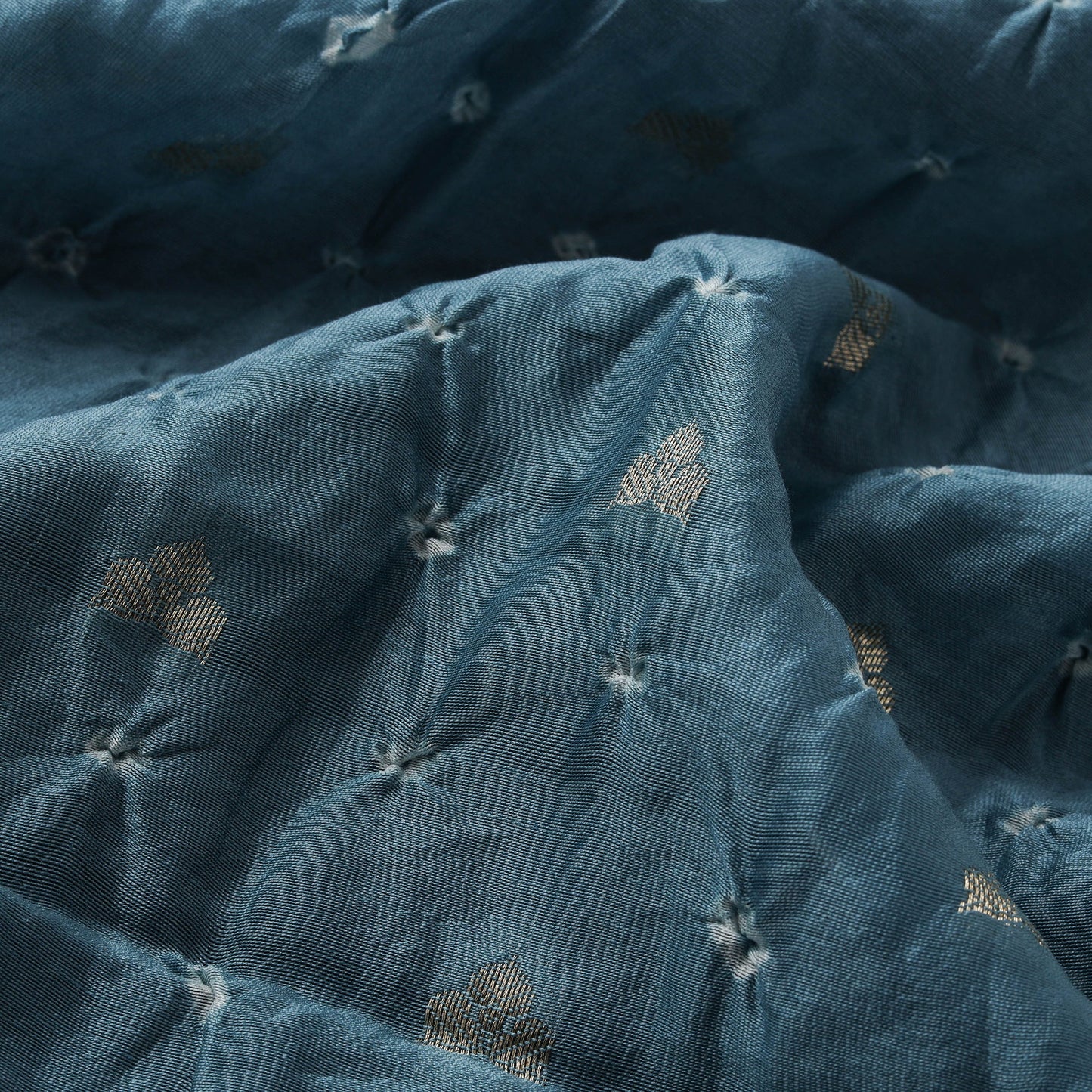 Zari buti silk tie-dye bandhani fabric 02 - handcrafted