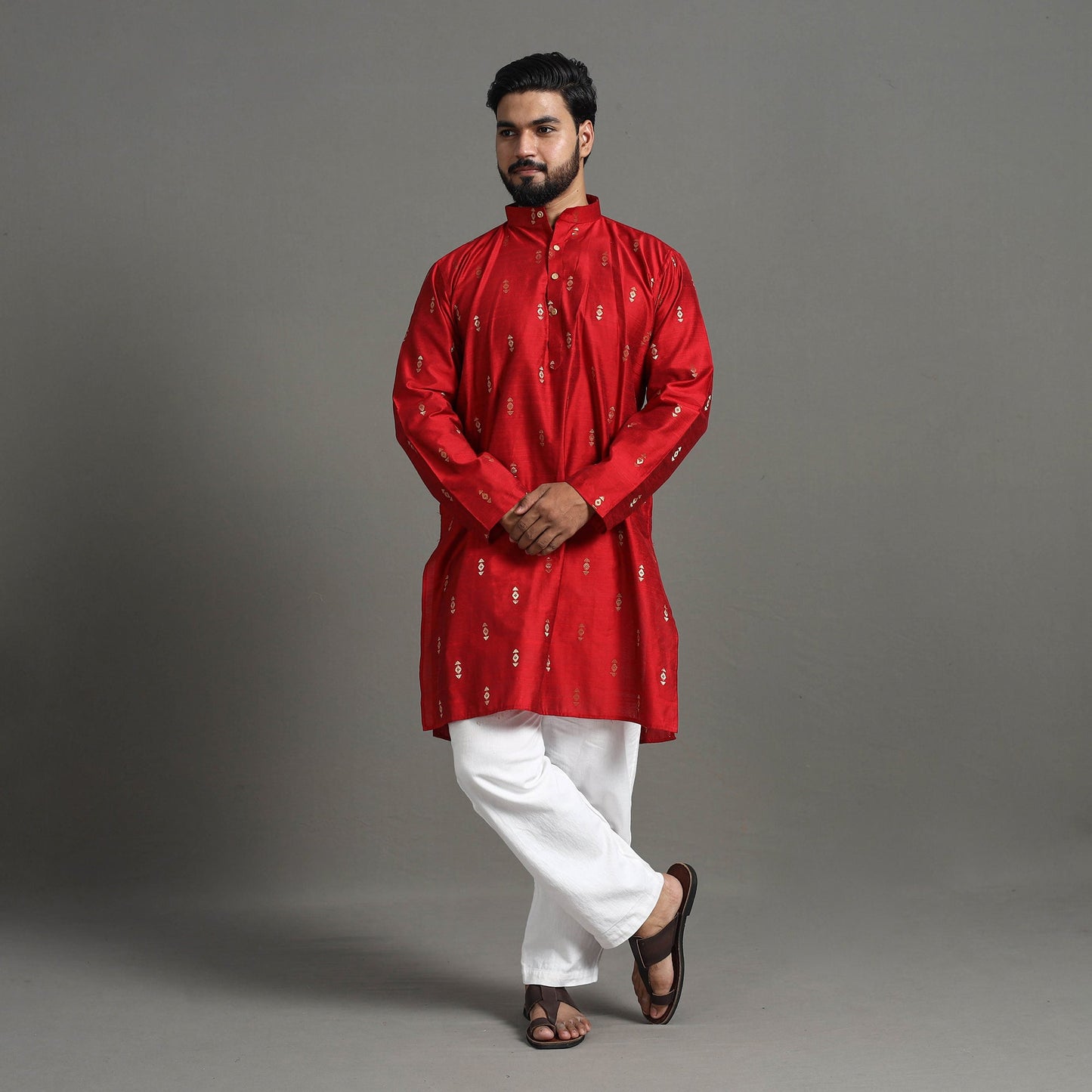  Silk Plain Men Kurta
