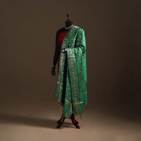Zari work banarasi silk dupatta 19 - handcrafted