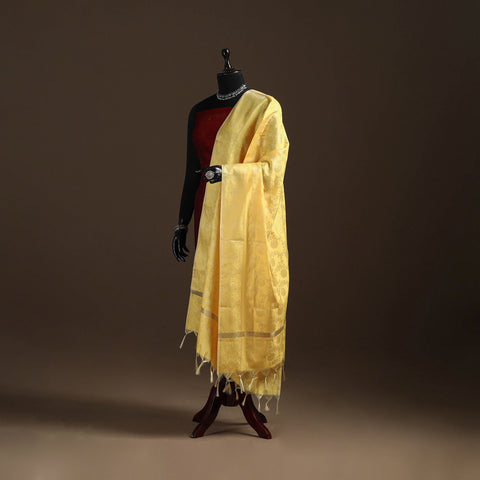 Zari work banarasi silk dupatta 27 - handcrafted