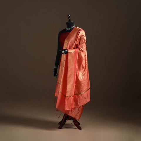 Zari work banarasi silk dupatta 31 - handcrafted