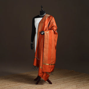 Zari work banarasi silk dupatta 36 - handcrafted
