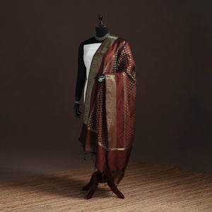 Zari work banarasi silk dupatta 37 - handcrafted