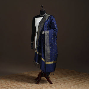 Zari work banarasi silk dupatta 40 - handcrafted