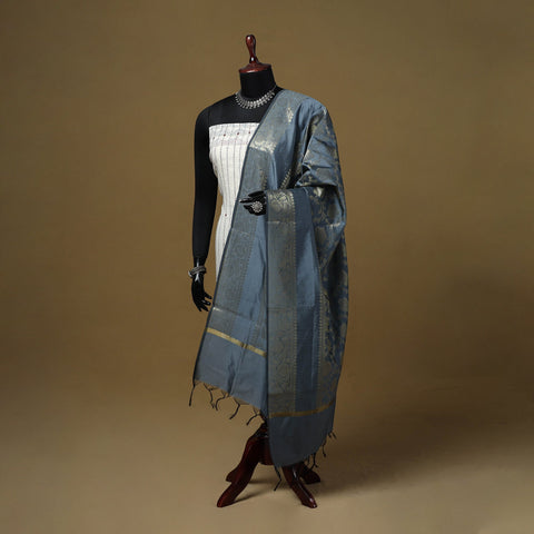 Zari work silk banarasi dupatta 02 - handcrafted