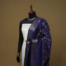 Zari work silk banarasi dupatta 03 - handcrafted