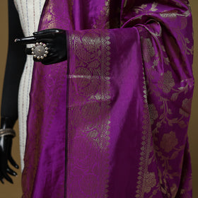 Zari work silk banarasi dupatta 05 - handcrafted