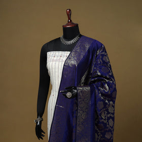 Zari work silk banarasi dupatta 06 - handcrafted