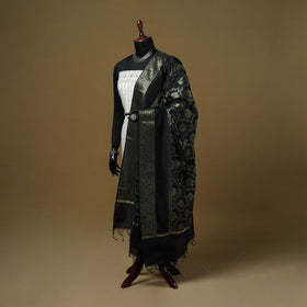 Zari work silk banarasi dupatta 08 - handcrafted