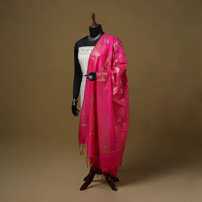 Zari work silk banarasi dupatta 09 - handcrafted