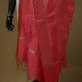 Zari work silk banarasi dupatta 11 - handcrafted
