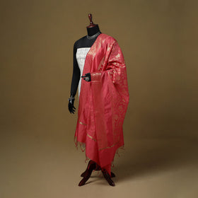 Zari work silk banarasi dupatta 11 - handcrafted