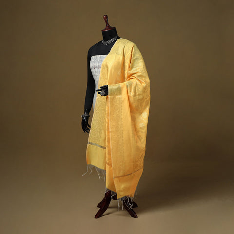 Zari work silk banarasi dupatta 12 - handcrafted