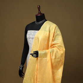 Zari work silk banarasi dupatta 12 - handcrafted