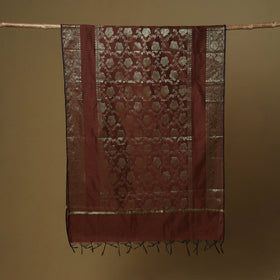 Zari work silk banarasi dupatta 13 - handcrafted
