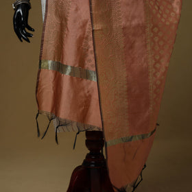 Zari work silk banarasi dupatta 15 - handcrafted