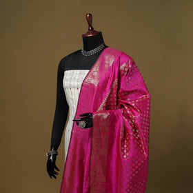 Zari work silk banarasi dupatta 18 - handcrafted