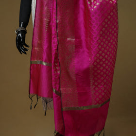 Zari work silk banarasi dupatta 18 - handcrafted
