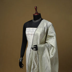 Zari work silk banarasi dupatta 21 - handcrafted