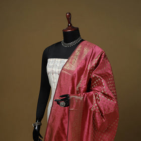 Zari work silk banarasi dupatta 24 - handcrafted