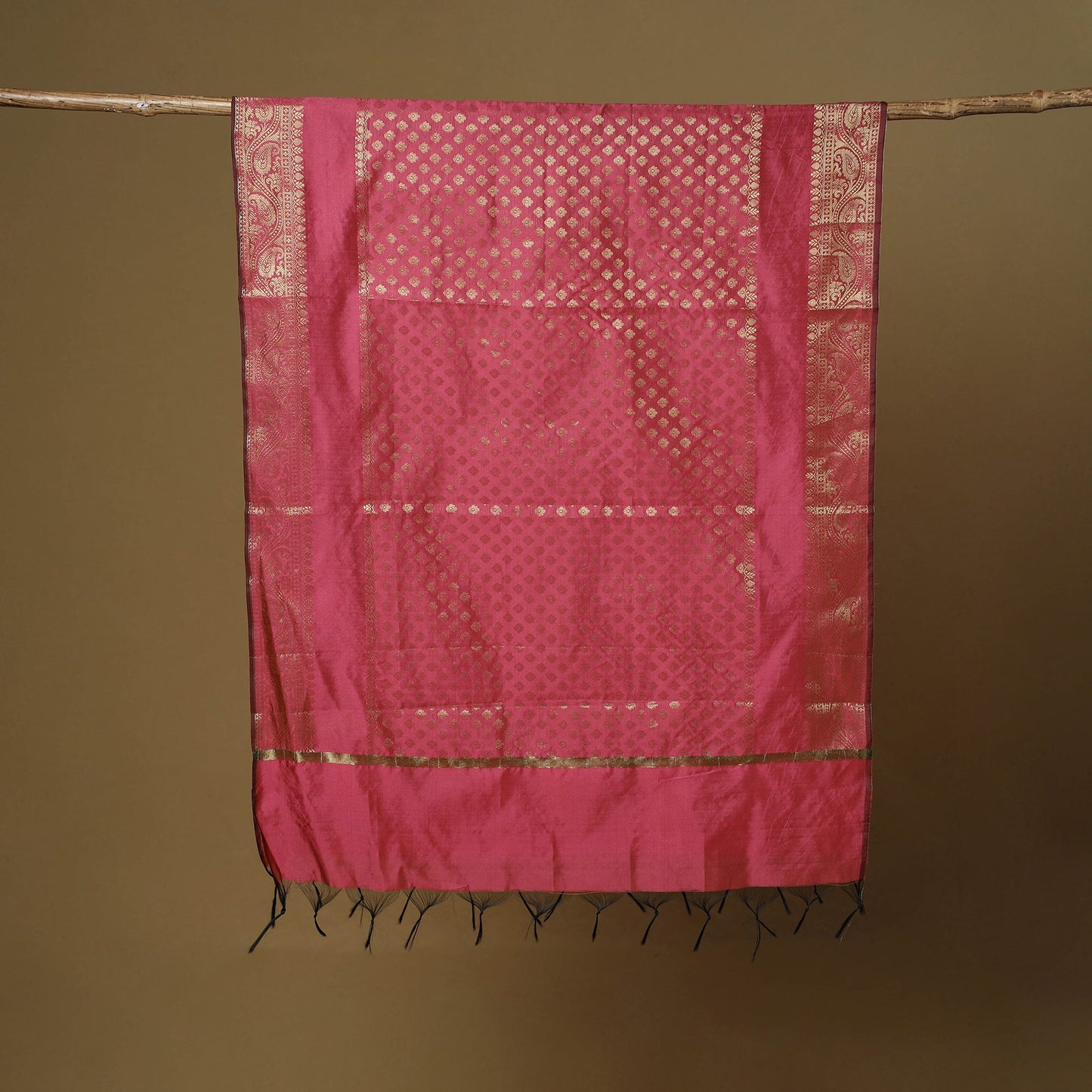 Zari work silk banarasi dupatta 24 - handcrafted