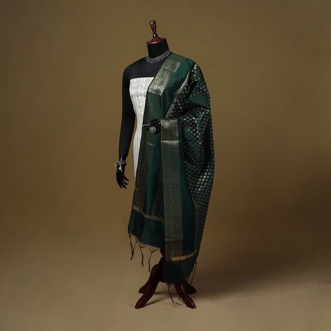 Zari work silk banarasi dupatta 26 - handcrafted