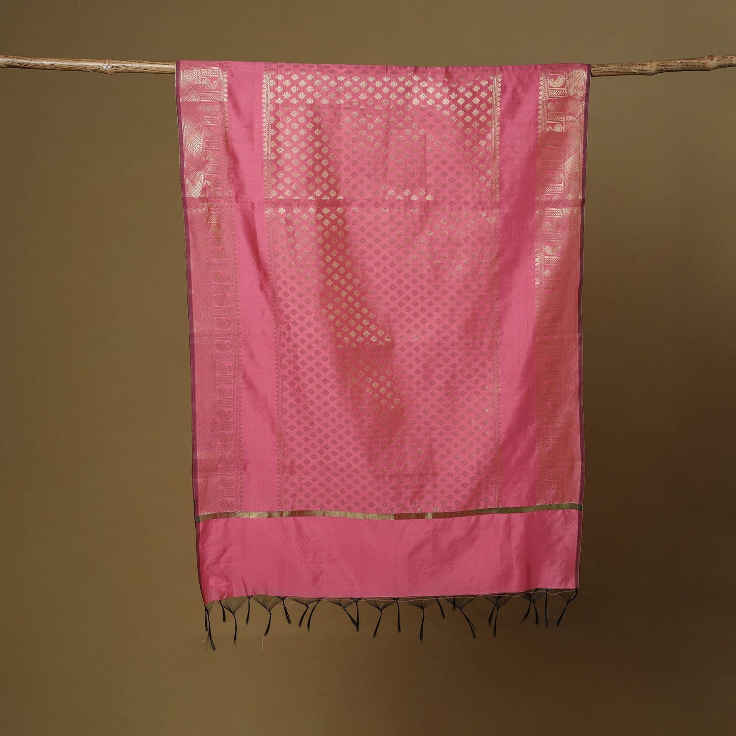 Zari work silk banarasi dupatta 27 - handcrafted
