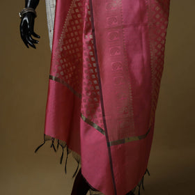 Zari work silk banarasi dupatta 27 - handcrafted